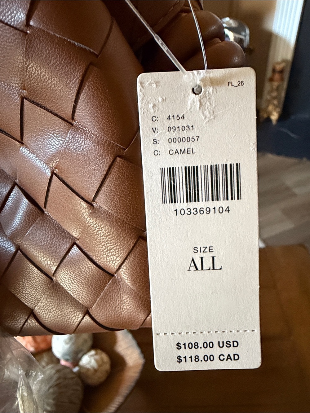 Anthropologie Woven Crossbody in Cognac Brown - Picture 7 of 7